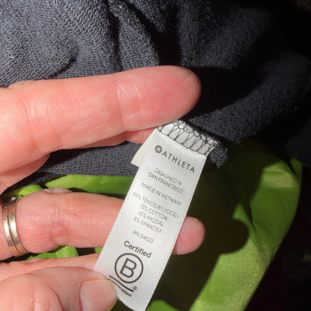 Athleta Black Hooded Open Front Cardigan - Picture 9 of 9